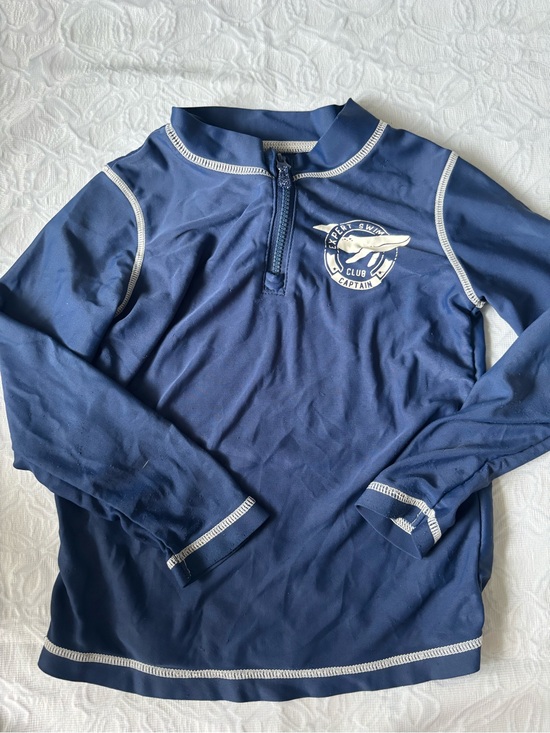 Carter's Other - Carter's Navy Blue Long Sleeve Rashguard with White Trim